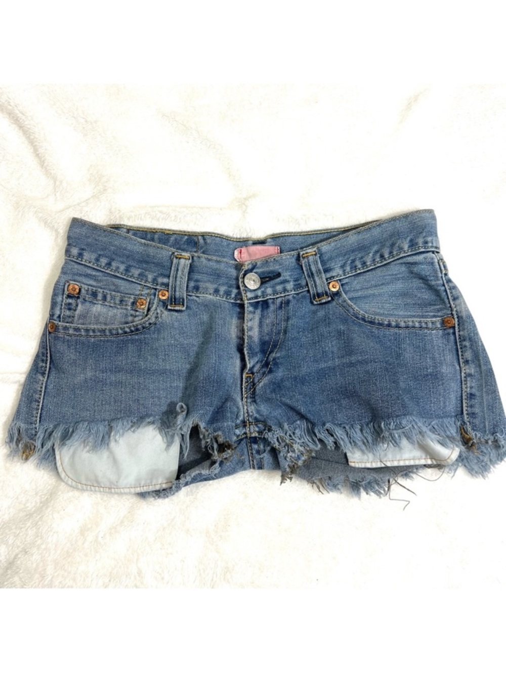 Levi’s Type 1 Cutoff Jean Shorts DIY Light Blue Cheeky Low Rise Size 9